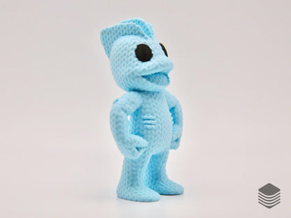 3D Printed Knitted Machop Figure | Cute Fighting Pokemon Desk Table Accessory