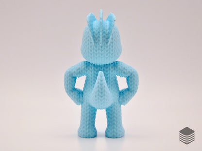 3D Printed Knitted Machop Figure | Cute Fighting Pokemon Desk Table Accessory