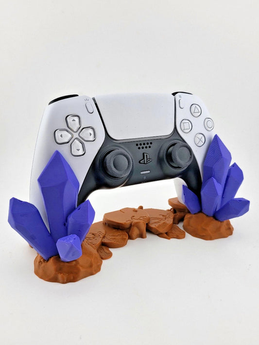 Fantasy Crystal Geode 3D Printed Stand for PlayStation 5 DualSense Controller