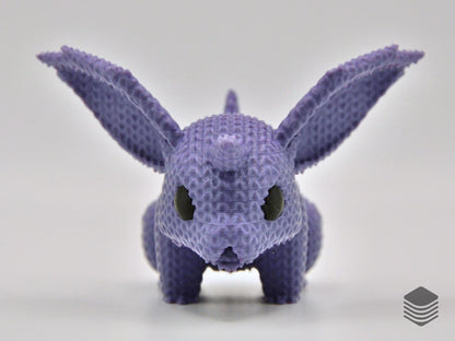 3D Printed Knitted Nidoran Male Figure | Cute Pokemon Desk Toy Table Accessory