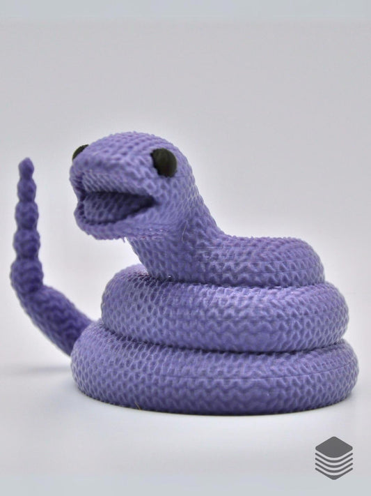 3D Printed Knitted Ekans Figure | Cute Poison Pokemon Inspired Desk Toy