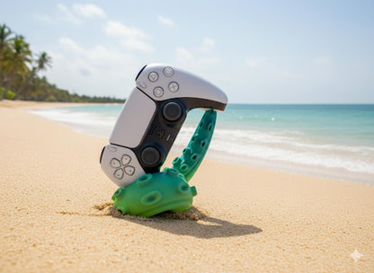 Unique 3D Printed Octopus Tentacle PS5 Controller Stand - White & Green!