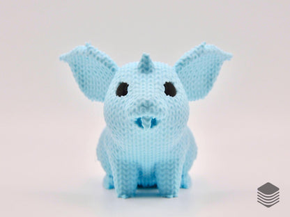 3D Printed Knitted Nidoran Female Figure | Cute Pokemon Desk Toy Table Accessory